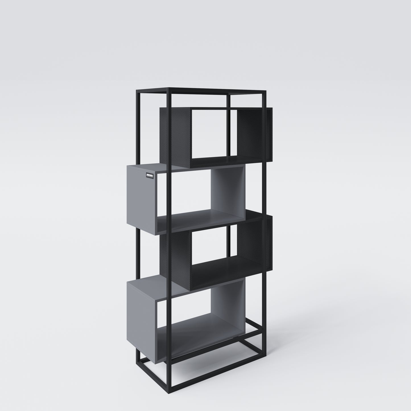 MINECRAFT - Bücherregal, Regal mit 4 Fächern, Gaming Möbel mit dunklem Design und Minecraft Print