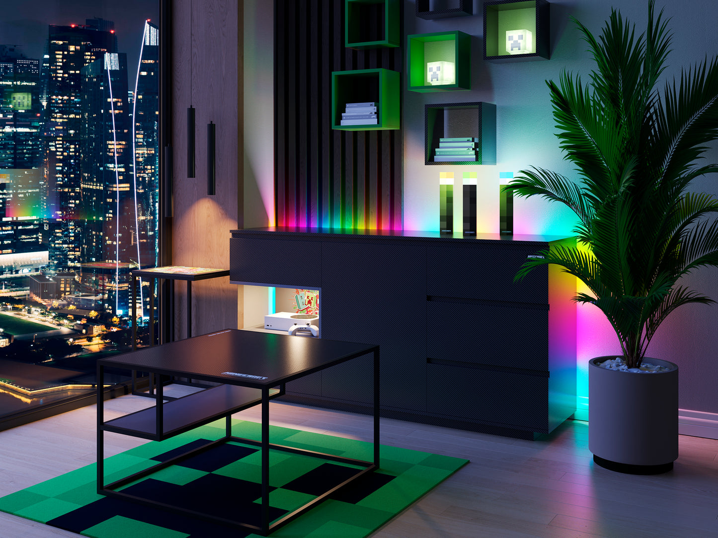 MINECRAFT - Wandregale, Würfel, Regale im 3er Set, in verschiedenen Farben und Größen