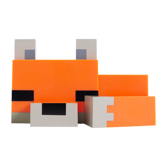MINECRAFT - LED Fuchsbaby, schlafender Fuchs, Dekolicht, Nachtlicht, dekorative Lichter im Minecraft Design