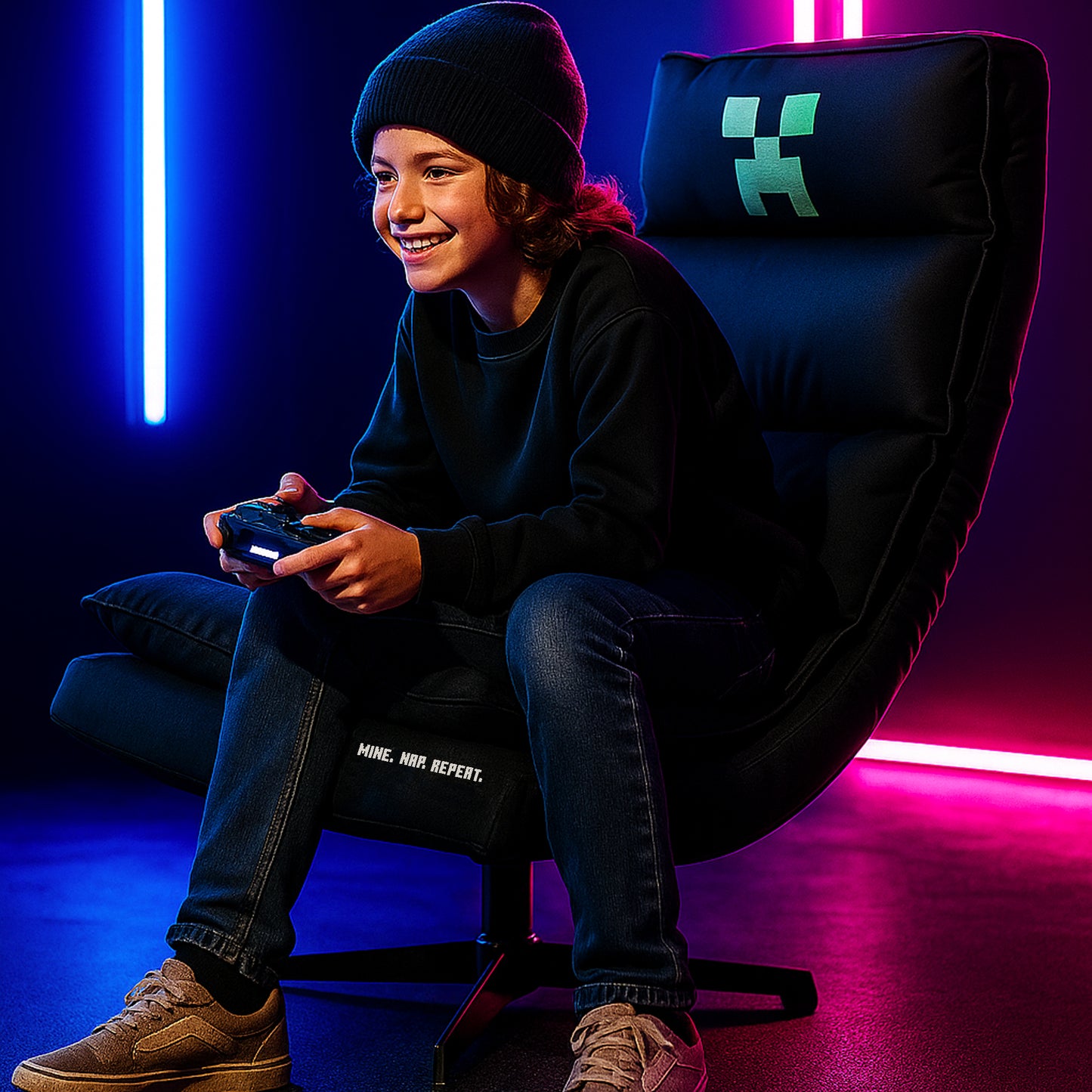 MINECRAFT - Drehsessel, Gaming-Sessel, Sessel, Drehstuhl mit verstellbarer Rückenlehne