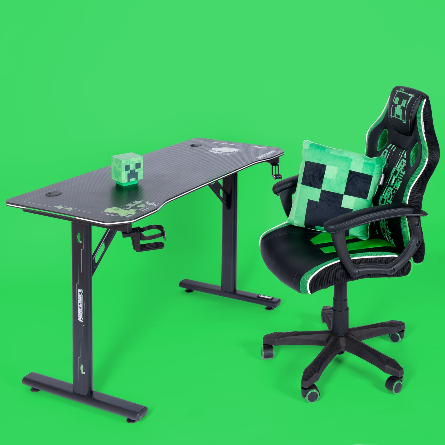 MINECRAFT - Gamingstuhl, Drehstuhl, Bürostuhl, gepolsterte Sitzmöbel mit funktionalem Design