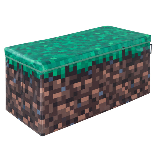 MINECRAFT - Sitz- und Aufbewahrungsboxen, Sitzhocker mit Stauraum, Grasblock Design