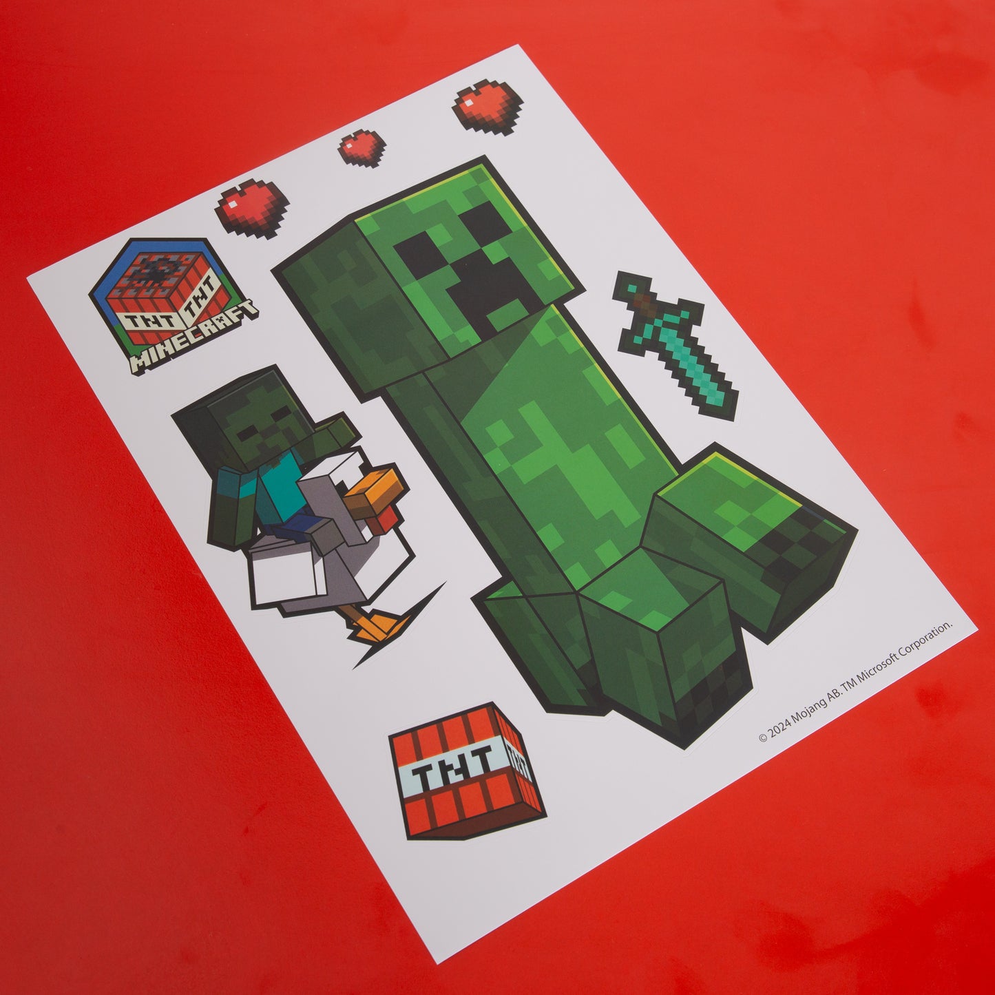 MINECRAFT -  Sticker, Wandtattoos, selbstklebende Wandbilder in diversen Minecraft Charaktere