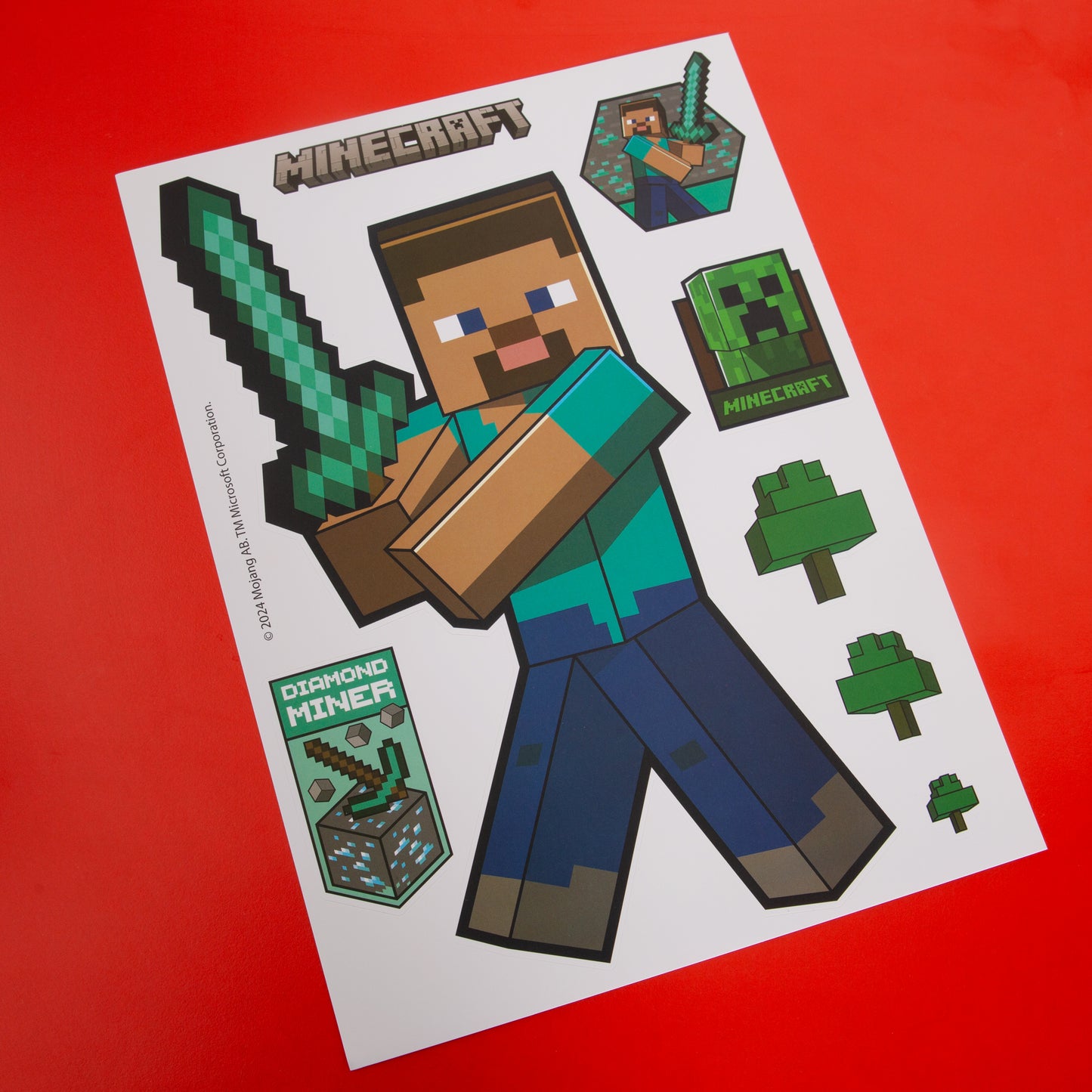 MINECRAFT -  Sticker, Wandtattoos, selbstklebende Wandbilder in diversen Minecraft Charaktere