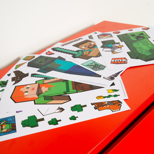 MINECRAFT -  Sticker, Wandtattoos, selbstklebende Wandbilder in diversen Minecraft Charaktere