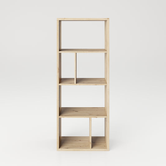 Fortuna - Bücherregal, Büroregal, Raumteiler mit 6 Fächern, asymmetrische Aufteilung - einrichten-24, Regale & Stauraummöbel