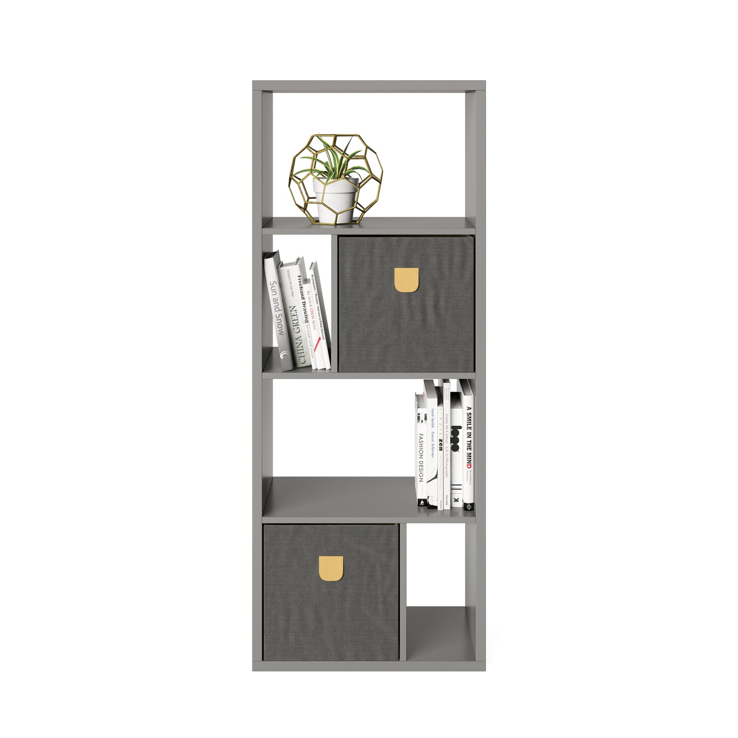 Fortuna - SET Regal mit 6 Fächern inkl. Stauraumboxen Bücherregal, Büroregal, Raumteiler, Fächer in asymmetrischer Aufteilung - einrichten-24, Regale & Stauraummöbel