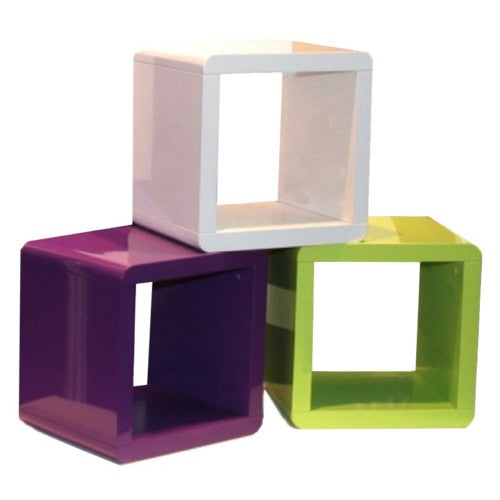 Prana - 1x1 Würfel, Regal, Beistelltisch mit abgerundeten Kanten, hochglanz - einrichten-24, Regale & Stauraummöbel