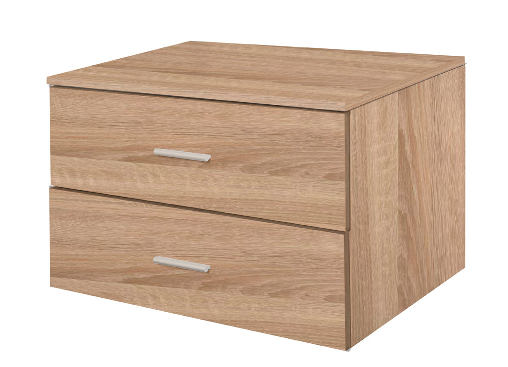 STAXX-System - Schubladencontainer mit 2 Schubladen in weiss oder holzoptik - einrichten-24, Couch- & Beistelltische