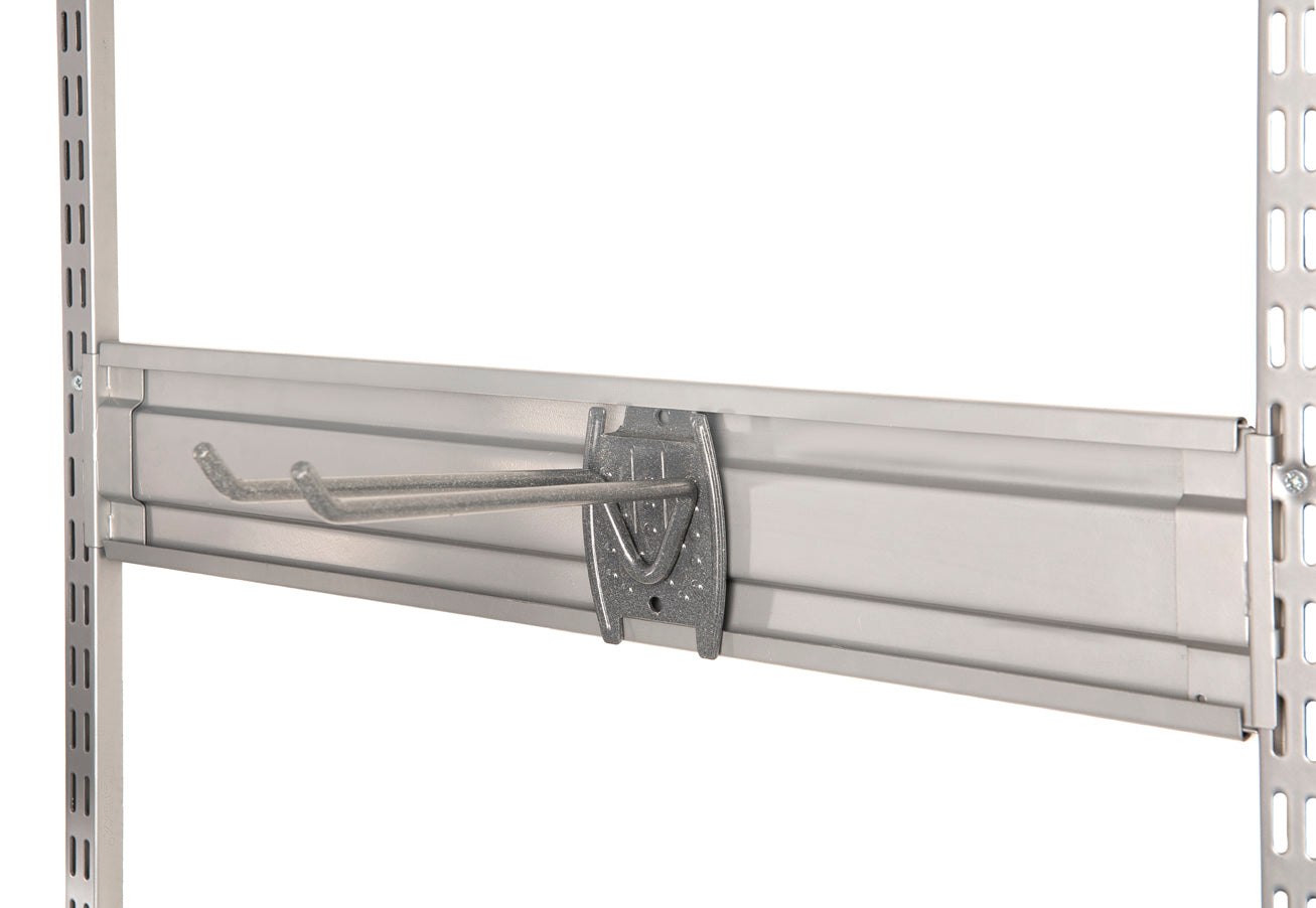 STAXX-System - Aufhängeleiste aus Metall für Werkzeughaken und Universalhaken, silber - einrichten-24, Couch- & Beistelltische
