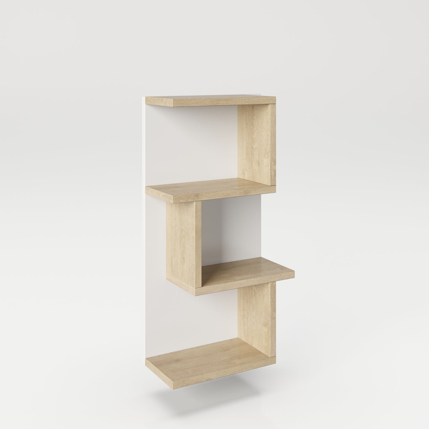 Cosmo Badmöbel - Wandregal mit viel Stauraum, ABS-Schutzkanten, Optik Weiss / Artisan Eiche - einrichten-24, Badezimmer Möbel