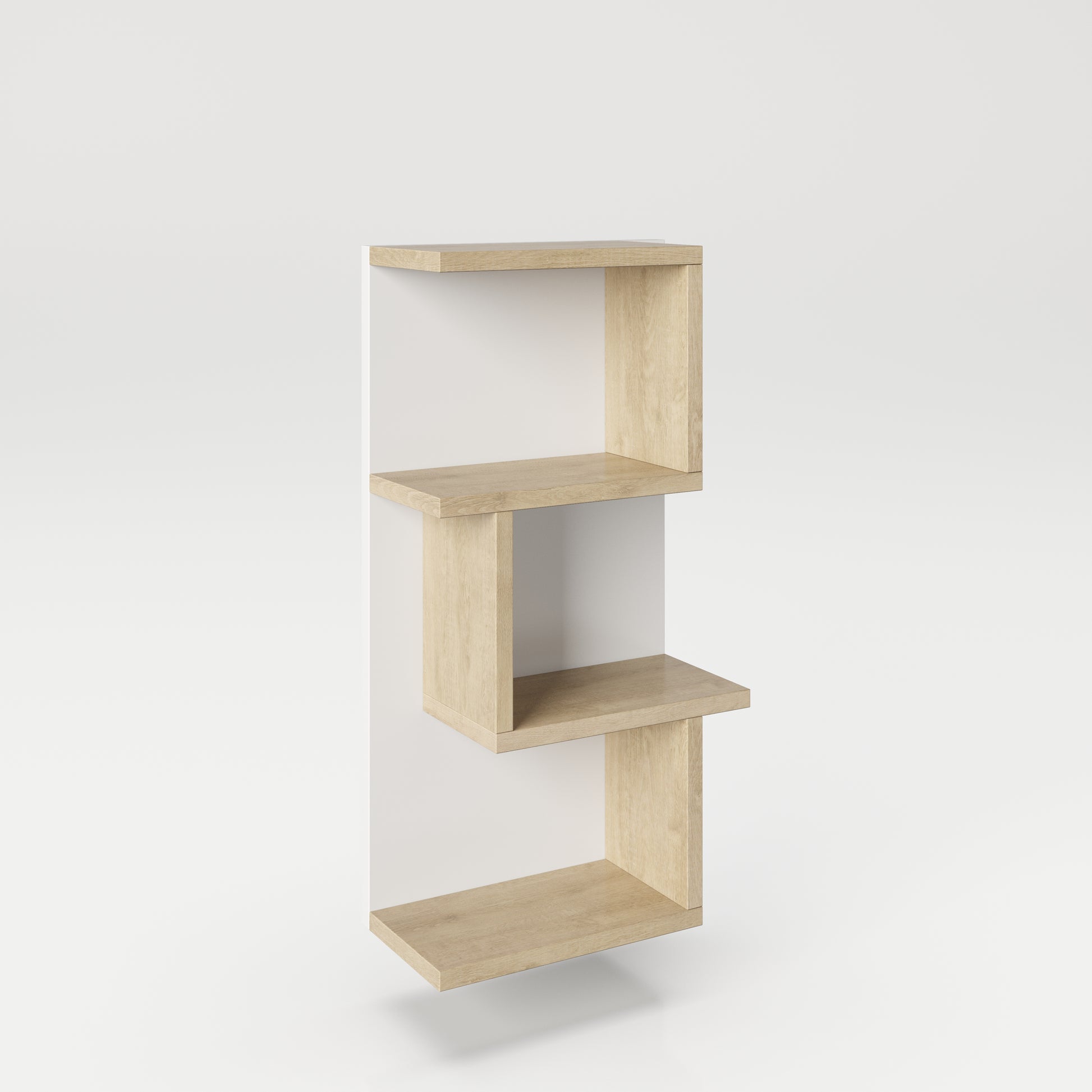 Cosmo Badmöbel - Wandregal mit viel Stauraum, ABS-Schutzkanten, Optik Weiss / Artisan Eiche - einrichten-24, Badezimmer Möbel