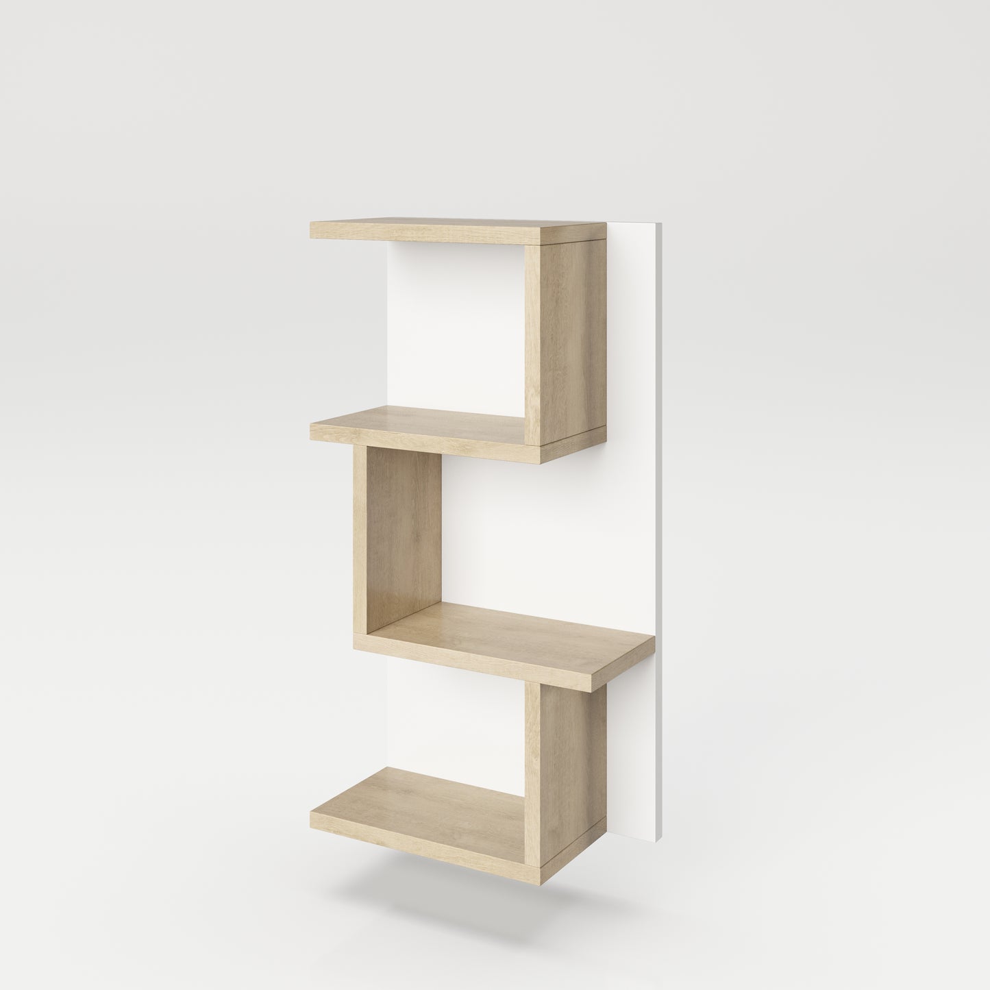Cosmo Badmöbel - Wandregal mit viel Stauraum, ABS-Schutzkanten, Optik Weiss / Artisan Eiche - einrichten-24, Badezimmer Möbel