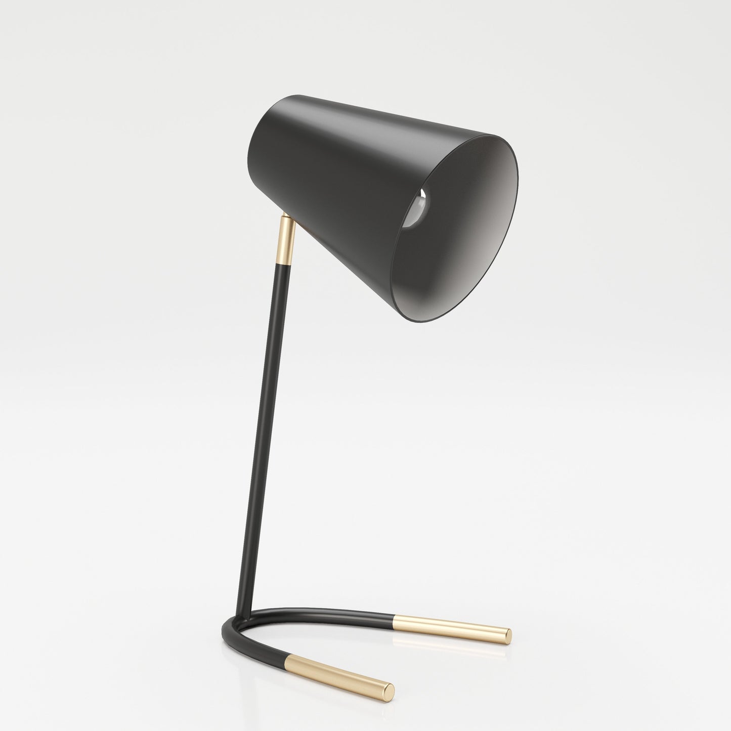 PLAYBOY - Tischlampe "AMELIA" aus Metall, schwarz mit Gold Akzenten, Retro-Design,Lampen - playboy