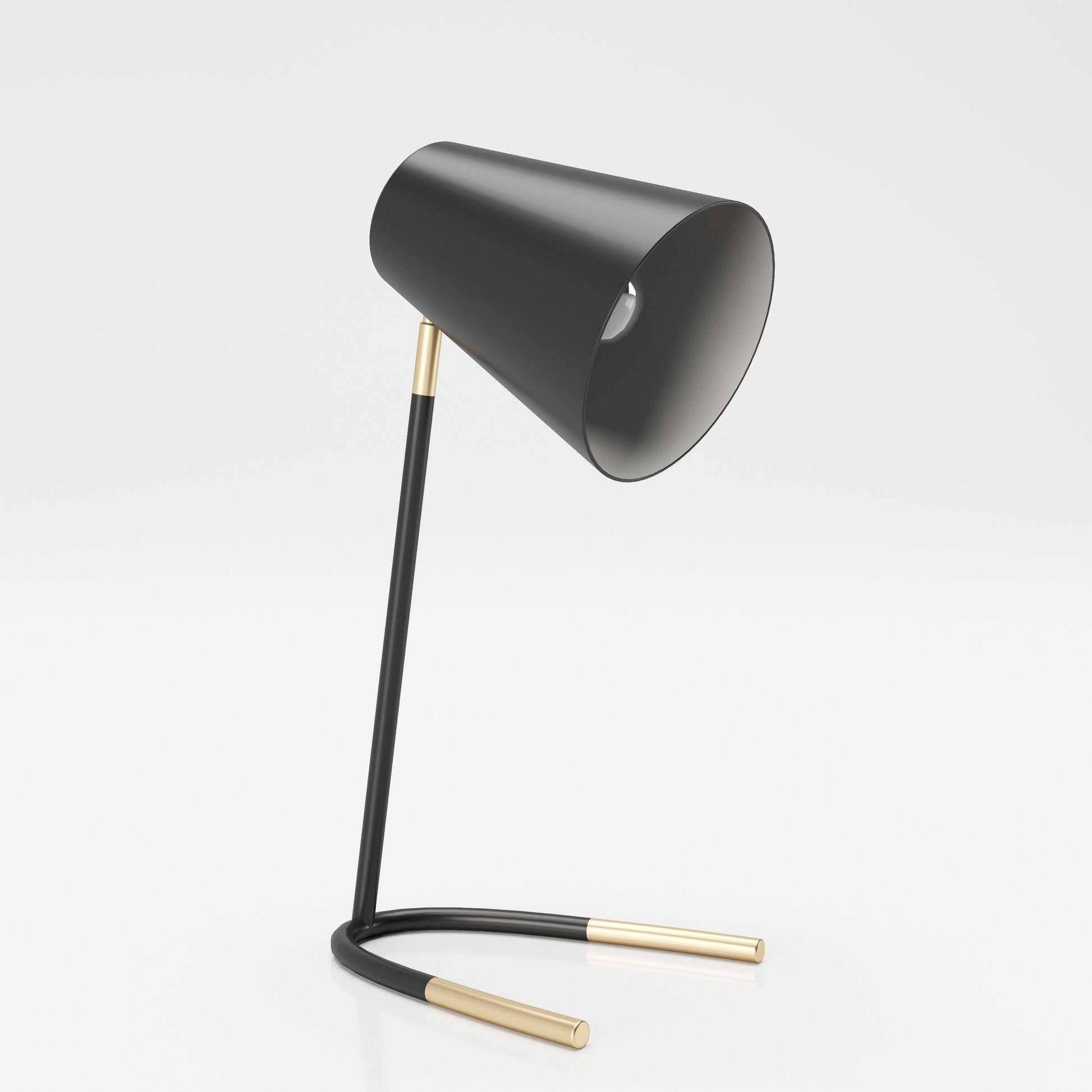 PLAYBOY - Tischlampe "AMELIA" aus Metall, schwarz mit Gold Akzenten, Retro-Design,Lampen - playboy