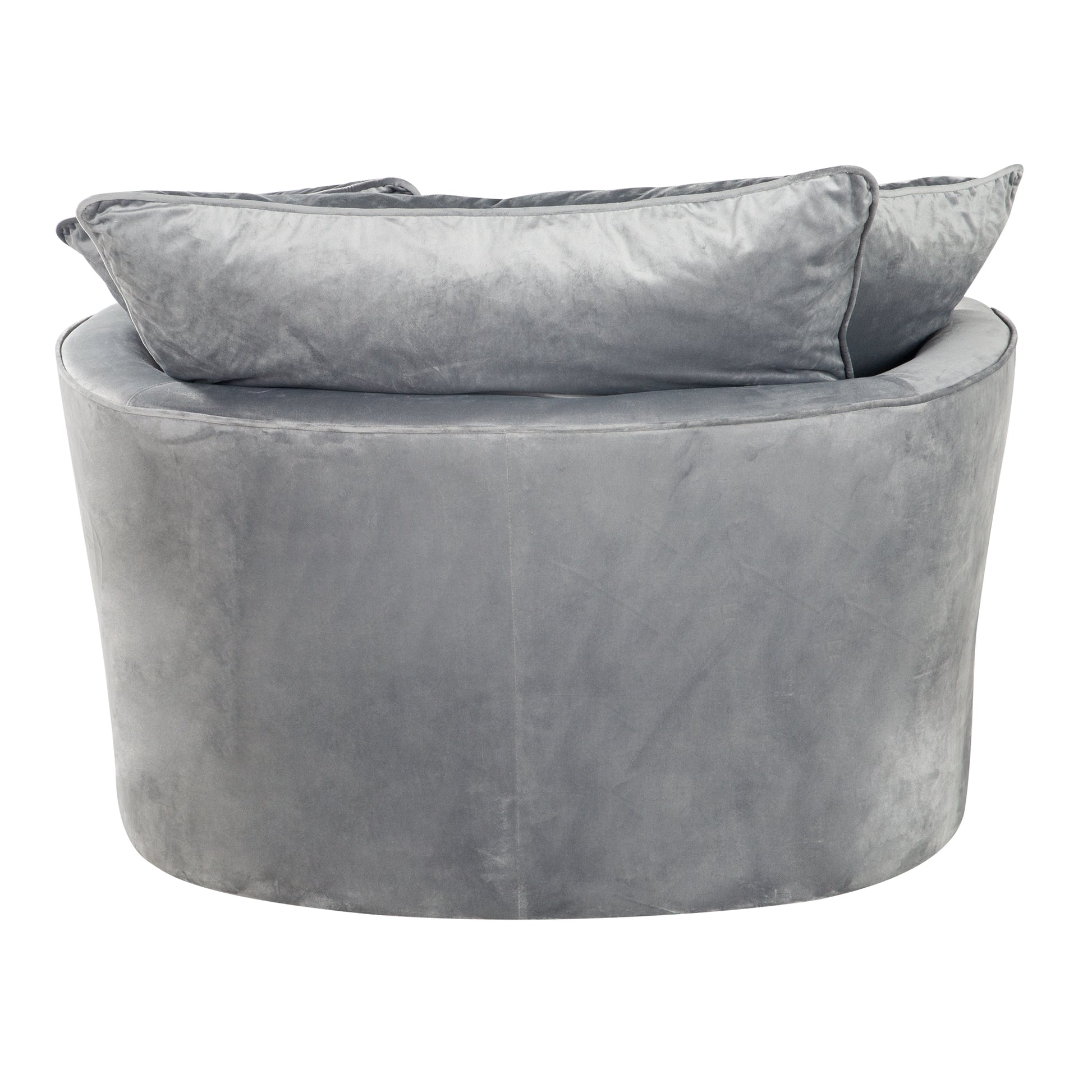 PLAYBOY - Drehsessel/Loveseat "ELOISE" Fernsehsessel inkl. 4 Kissen, gepolsterte Sitz- und Rückenlehne, 360° Drehfunktion, Samtstoff in Anthrazit - einrichten-24, Sessel & Sitzhocker