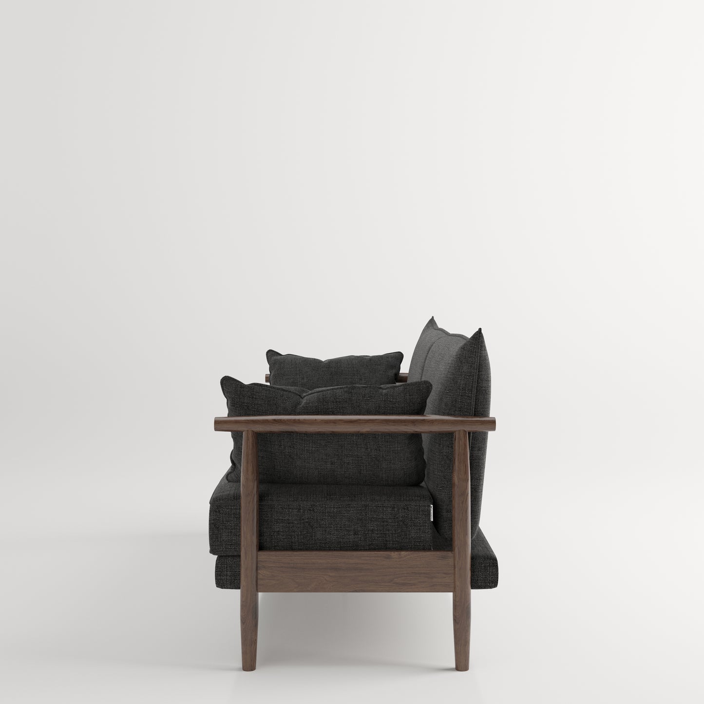 PLAYBOY - 3er Schlafsofa "SYLVIE", gepolstertes Schlafsofa mit Arm- und Rückenlehne, Polyester in Anthrazit - einrichten-24, Schlafsofa