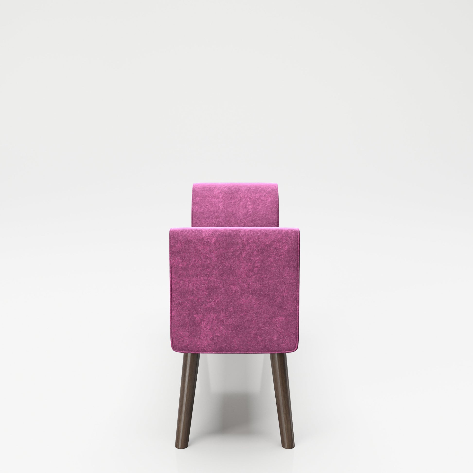 PLAYBOY - Sitzbank "TIFFANY" gepolsterte Bank mit Samtüberzug in Lila, Massivholzfüssen, Retro-Design,Sitzbank - playboy