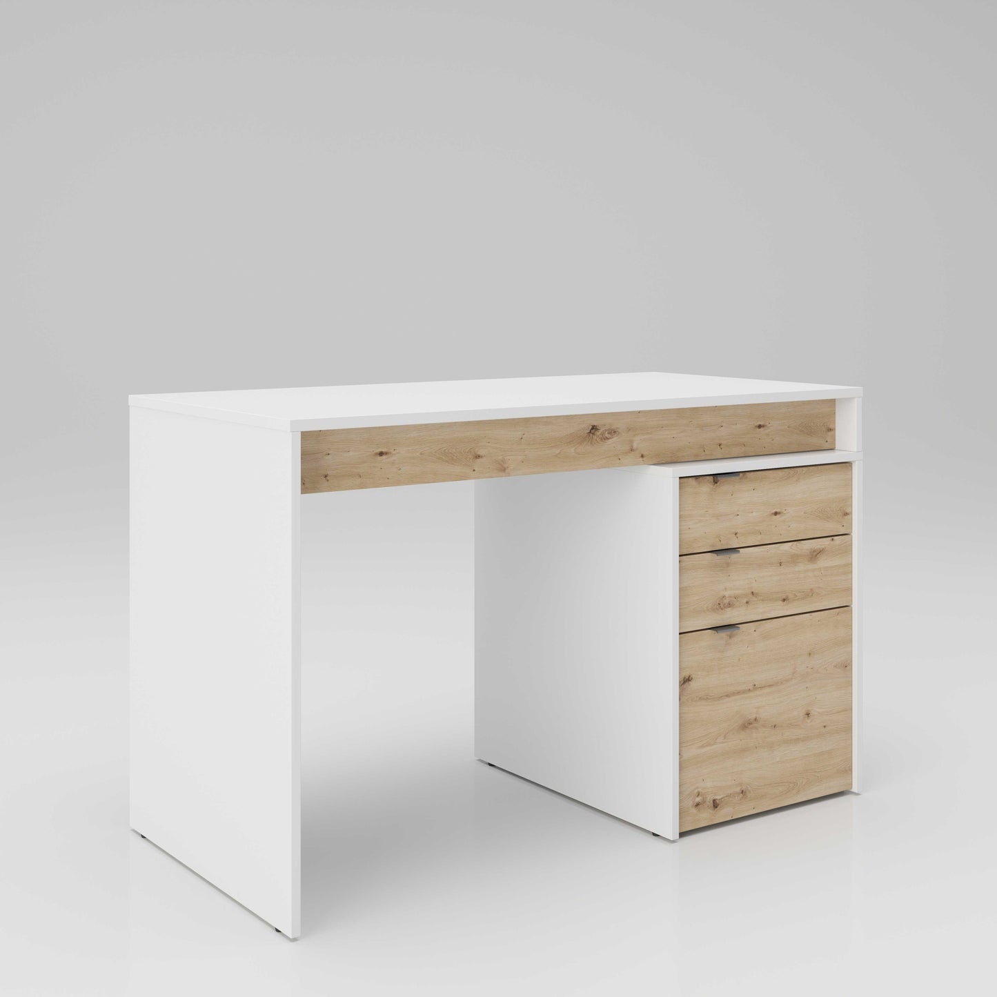 Salice - Schreibtisch, Homeoffice Tisch, 2 Schubladen, 1 Tür, beidseitig montierbar - einrichten-24, Büroeinrichtung