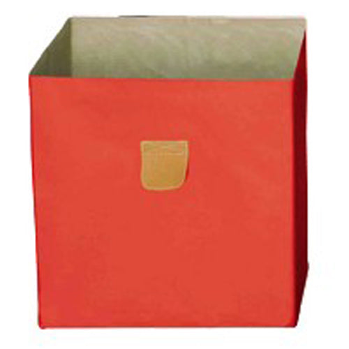 Stor' It - 2 faltbare Boxen aus Canvasstoff mit PU-Leder-Lasche, 34x34x34cm, passend für die Regale der Serien Fortuna, Prana und Caro - einrichten-24, Regale & Stauraummöbel