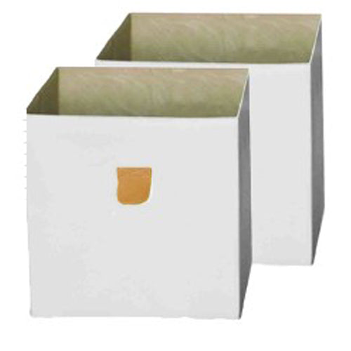 Stor' It - 2 faltbare Boxen aus Canvasstoff mit PU-Leder-Lasche, 34x34x34cm, passend für die Regale der Serien Fortuna, Prana und Caro - einrichten-24, Regale & Stauraummöbel