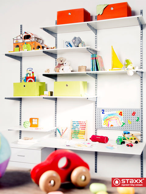 STAXX-System - Kleiderstangen aus Metall, 2er Set, weiss und silber - einrichten-24, Couch- & Beistelltische