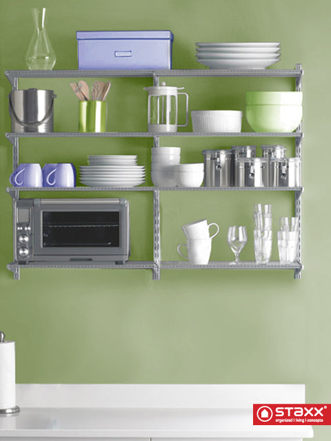 STAXX-System - Kleiderstangen aus Metall, 2er Set, weiss und silber - einrichten-24, Couch- & Beistelltische