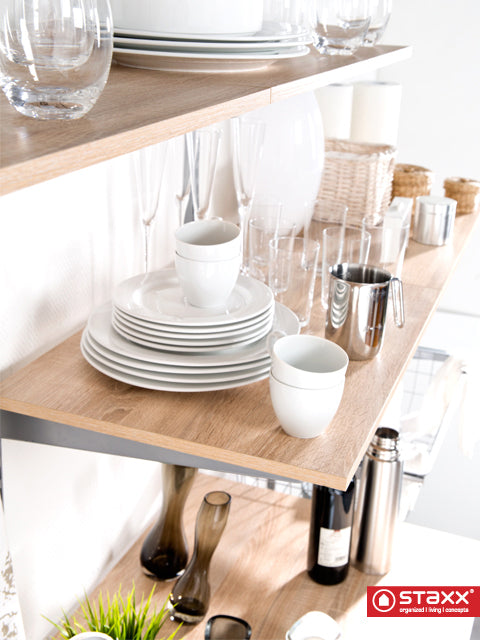 STAXX-System - Halterungen für Böden, Körbe und Container aus Metall, in 3 verschiedenen Grössen und Farben - einrichten-24, Couch- & Beistelltische