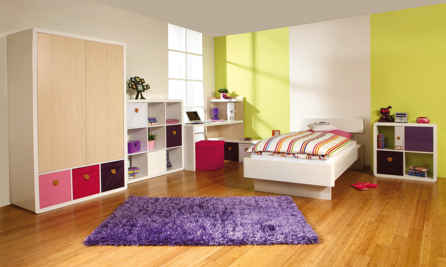 Stor' It - 2 faltbare Boxen aus Canvasstoff mit PU-Leder-Lasche, 34x34x34cm, passend für die Regale der Serien Fortuna, Prana und Caro - einrichten-24, Regale & Stauraummöbel