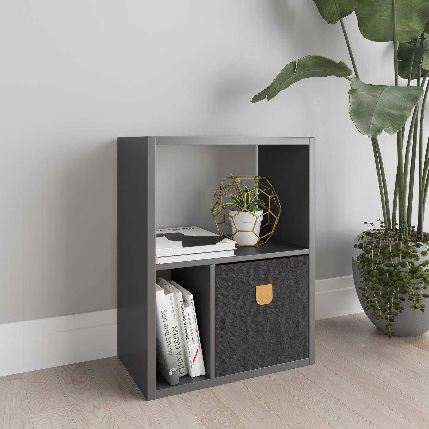 Fortuna - Bücherregal, Büroregal, Raumteiler mit 3 Fächern, asymmetrische Aufteilung - einrichten-24, Regale & Stauraummöbel