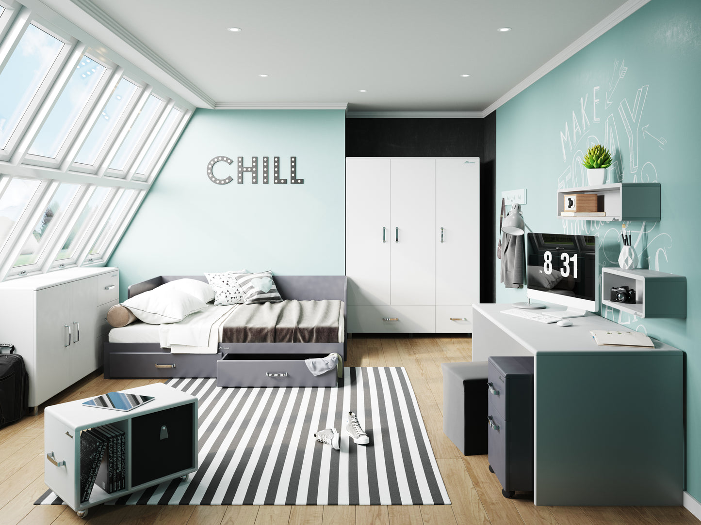 Miami Umbauseiten, passend zu Kombi-Kinderbett - einrichten-24, Kommoden & Sideboards