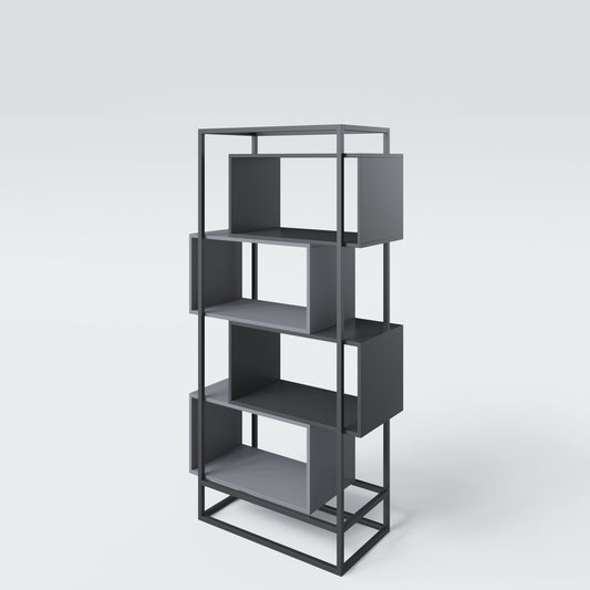 MINECRAFT - Bücherregal, Regal mit 4 Fächern, Gaming Möbel mit dunklem Design und Minecraft Print