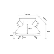 Medina - gepolsterter Loveseat / Sessel mit Arm- und Rückenlehne, inkl. Kissen, Webstoff in Anthrazit