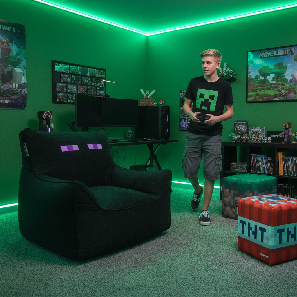 MINECRAFT - Sessel, Beanbag, Enderman - einrichten-24, Sessel & Sitzhocker 