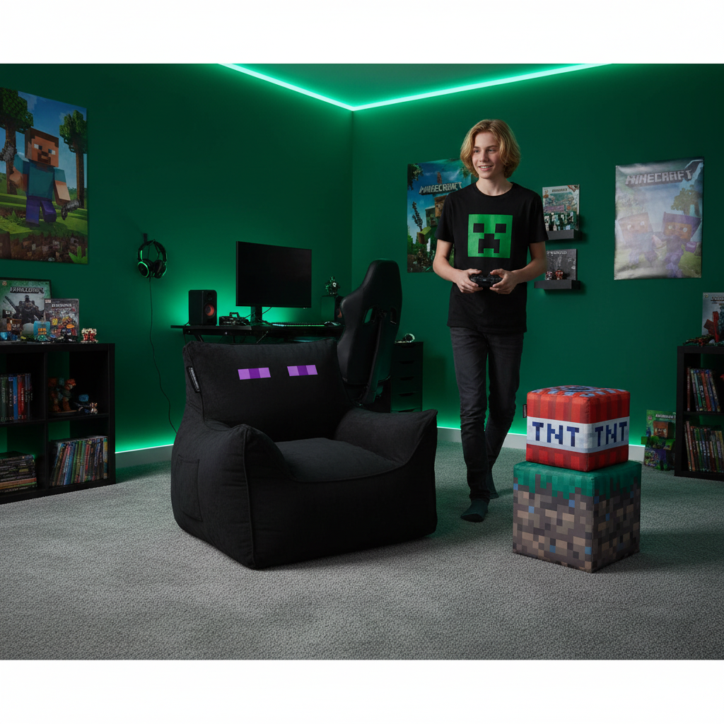 MINECRAFT - Sessel, Beanbag, Enderman - einrichten-24, Sessel & Sitzhocker 