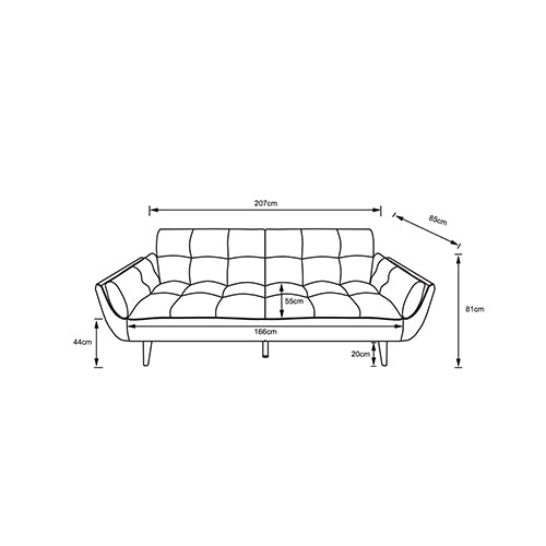 PLAYBOY - Sofa "SCARLETT" gepolsterte Couch mit Bettfunktion, Samtstoff in Blau, Retro-Design - einrichten-24, Sofas & Ottomane 