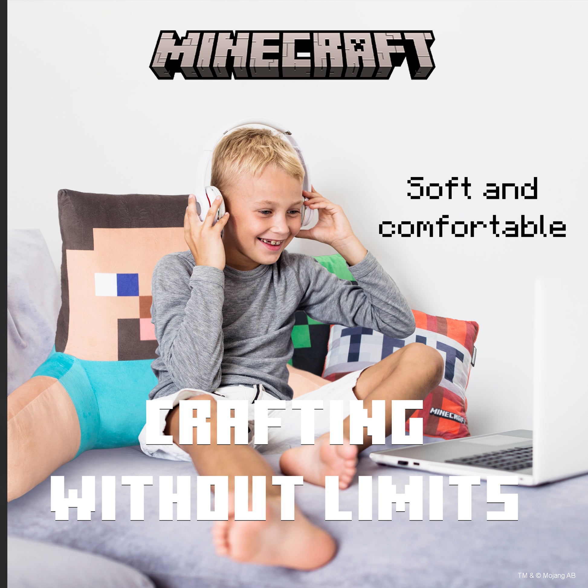 MINECRAFT - STEVE ,dekoratives, kuschelweiches Dekokissen, Lesekissen, Zierkissen, buntes Design in verschiedenen Charaktere (Kopie) - einrichten-24, Kissen & Decken 