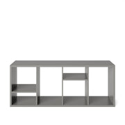Fortuna - Bücherregal, Büroregal, Raumteiler mit 6 Fächern, asymmetrische Aufteilung