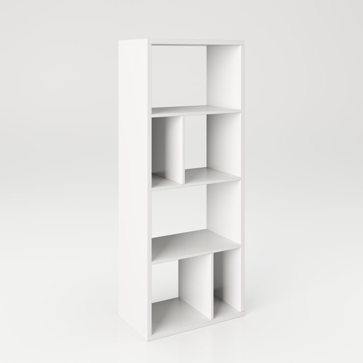 Fortuna - SET Regal mit 6 Fächern inkl. Stauraumboxen Bücherregal, Büroregal, Raumteiler, Fächer in asymmetrischer Aufteilung