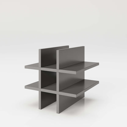Fortuna - SET, Beistelltisch  mit 3 Fächern inkl. Bareinsatz, Bücherregal, Büroregal, Raumteiler, Fächer in asymmetrischer Aufteilung