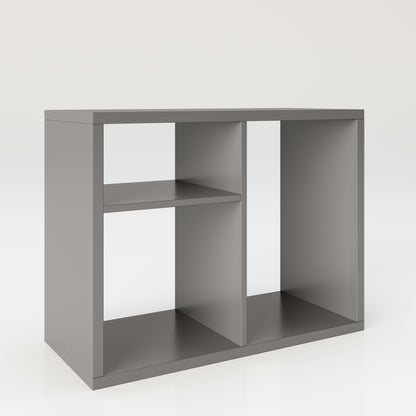 Fortuna - SET, Beistelltisch  mit 3 Fächern inkl. Bareinsatz, Bücherregal, Büroregal, Raumteiler, Fächer in asymmetrischer Aufteilung