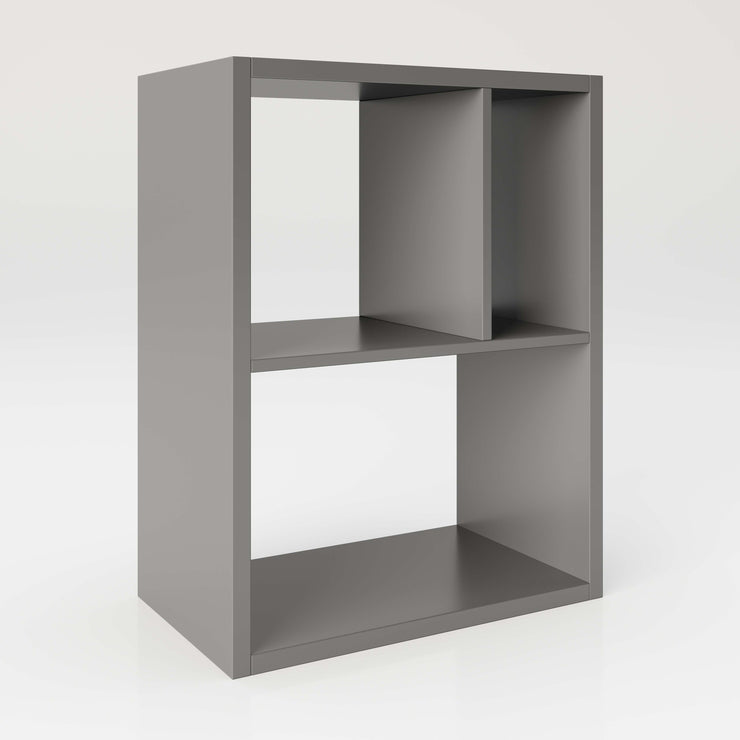 Fortuna - SET, Beistelltisch  mit 3 Fächern inkl. Schubladeneinsatz, Bücherregal, Büroregal, Raumteiler, Fächer in asymmetrischer Aufteilung