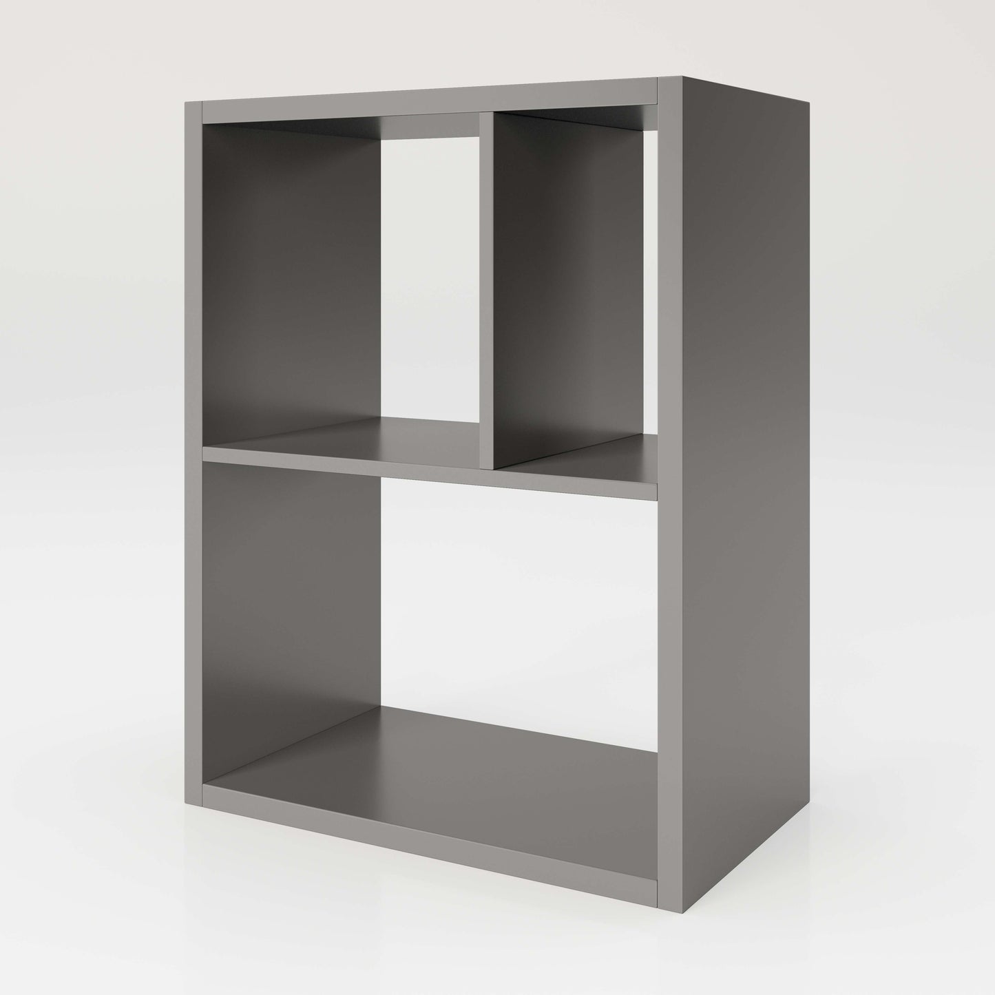 Fortuna - SET , Regal mit 3 Fächern inkl. Schreibtischanbau, Bücherregal, Büroregal, Raumteiler, Fächer in asymmetrischer Aufteilung