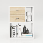 Fortuna - Bücherregal, Büroregal, Raumteiler mit 3 Fächern, asymmetrische Aufteilung