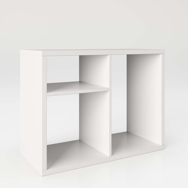 Fortuna - SET, Beistelltisch mit 3 Fächern inkl. Türeinsatz, Bücherregal, Büroregal, Raumteiler, Fächer in asymmetrischer Aufteilung