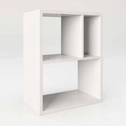 Fortuna - SET, Beistelltisch  mit 3 Fächern inkl. Schubladeneinsatz, Bücherregal, Büroregal, Raumteiler, Fächer in asymmetrischer Aufteilung