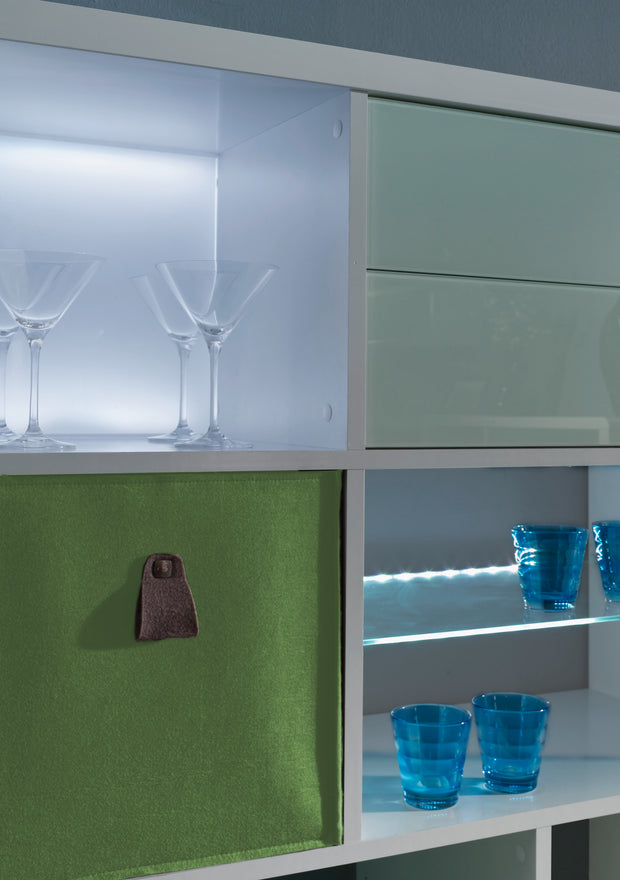 Atlanta - Glaseinlegeböden, 2er Set, für alle Atlanta Regale und Raumteiler, in verschiedenen Grössen, Sicherheitsglas - einrichten-24, Regale & Raumteiler 
