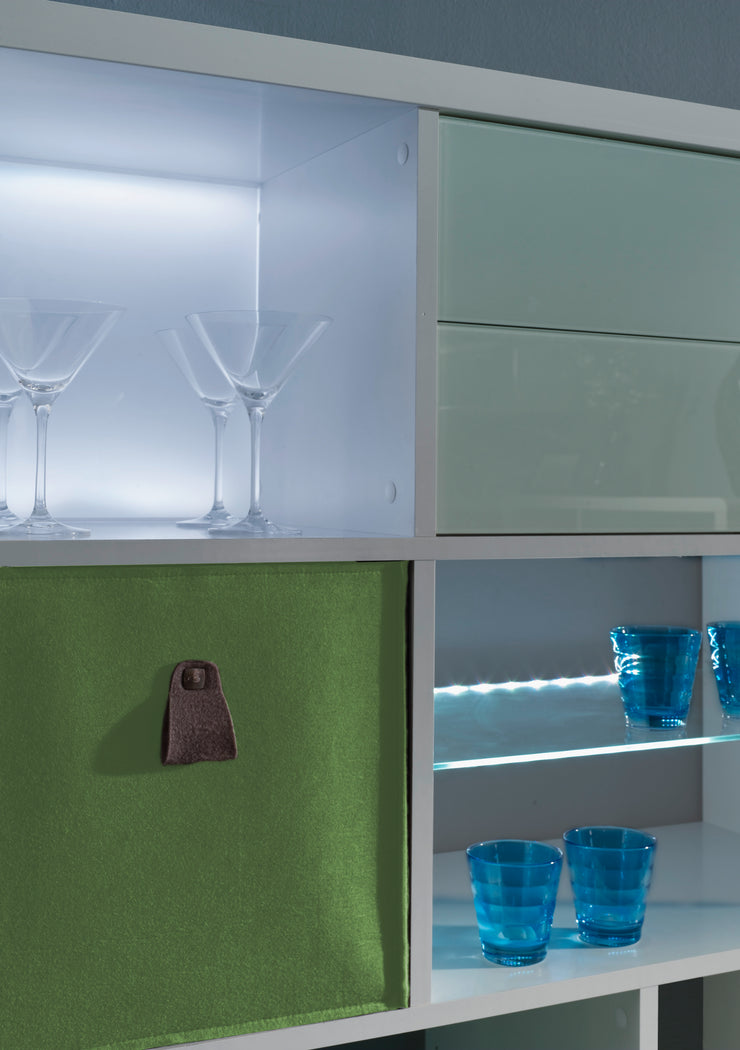 Atlanta - Glaseinlegeböden, 2er Set, für alle Atlanta Regale und Raumteiler, in verschiedenen Grössen, Sicherheitsglas - einrichten-24, Regale & Raumteiler 