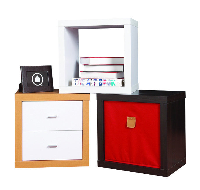 Caro - 1x1 Würfel, Cube, Beistelltisch, Nachttisch, inkl kleine Kunststofffüsse, Weiss - einrichten-24, Regale & Stauraummöbel 