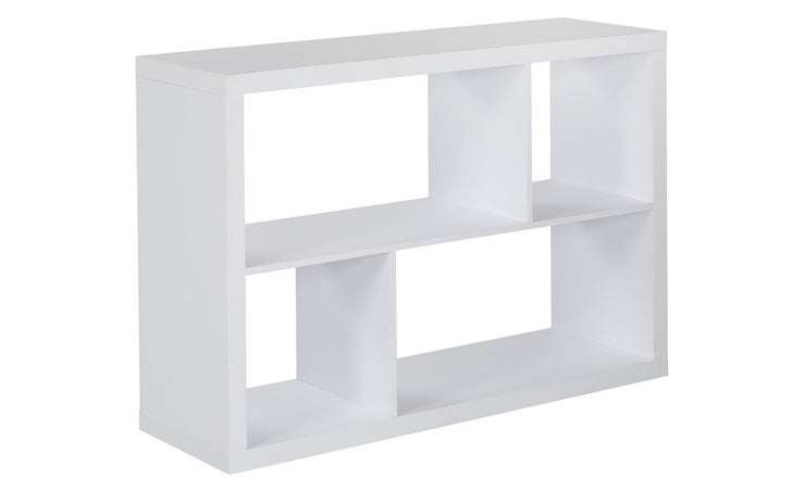 Fortuna - Bücherregal, Raumteiler, Büroregal mit 4 Fächern, asymmetrische Aufteilung, weiss - einrichten-24, Regale & Stauraummöbel 